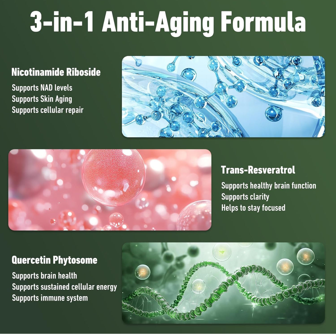 Reus Research Advanced NAD+ Booster 900Mg for Enhanced Absorption, Energy, and Anti-Aging Support – 80 Vegan Capsules, Made in USA - Fast and Free Shipping