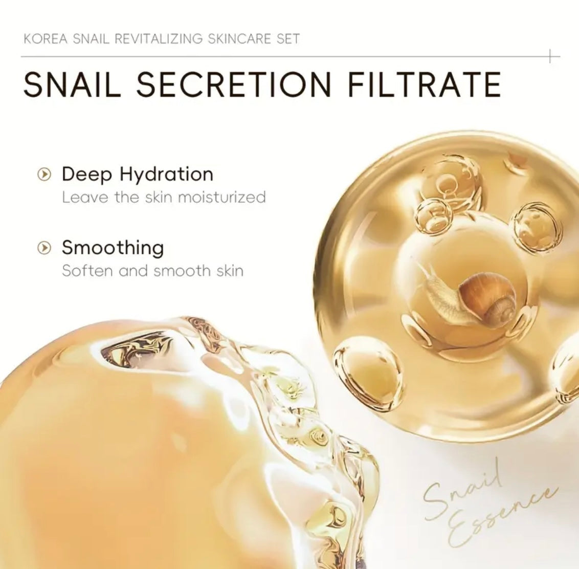 Korean Snail Essence Skin Care Kit – Complete Anti-Aging Set for Radiant, Youthful Skin