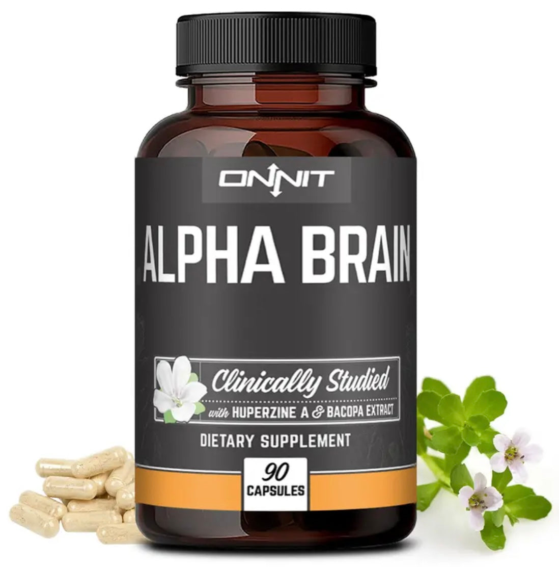 Alpha BRAIN® Nootropic Supplement – Enhance Memory, Focus, and Mental Speed – Caffeine-Free Cognitive Support – 90 Capsules