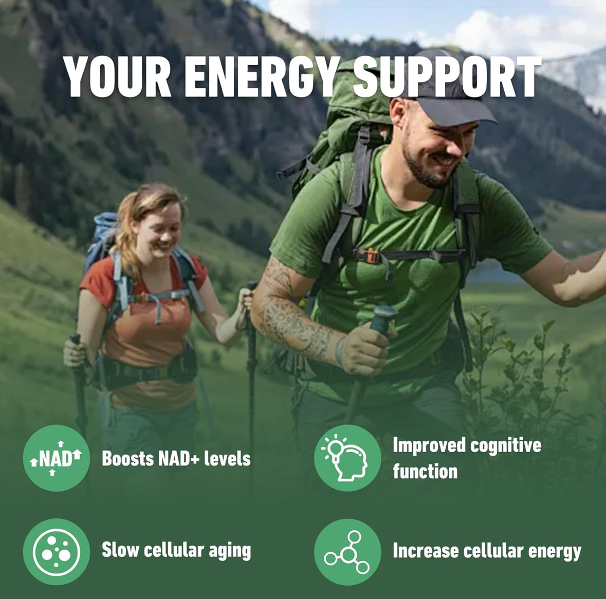 Reus Research Advanced NAD+ Booster 900Mg for Enhanced Absorption, Energy, and Anti-Aging Support – 80 Vegan Capsules, Made in USA - Fast and Free Shipping
