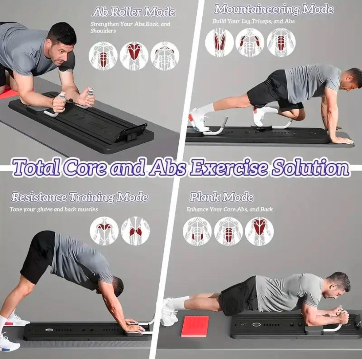 Multi-Functional Deluxe Portable Pilaties Reformer Board