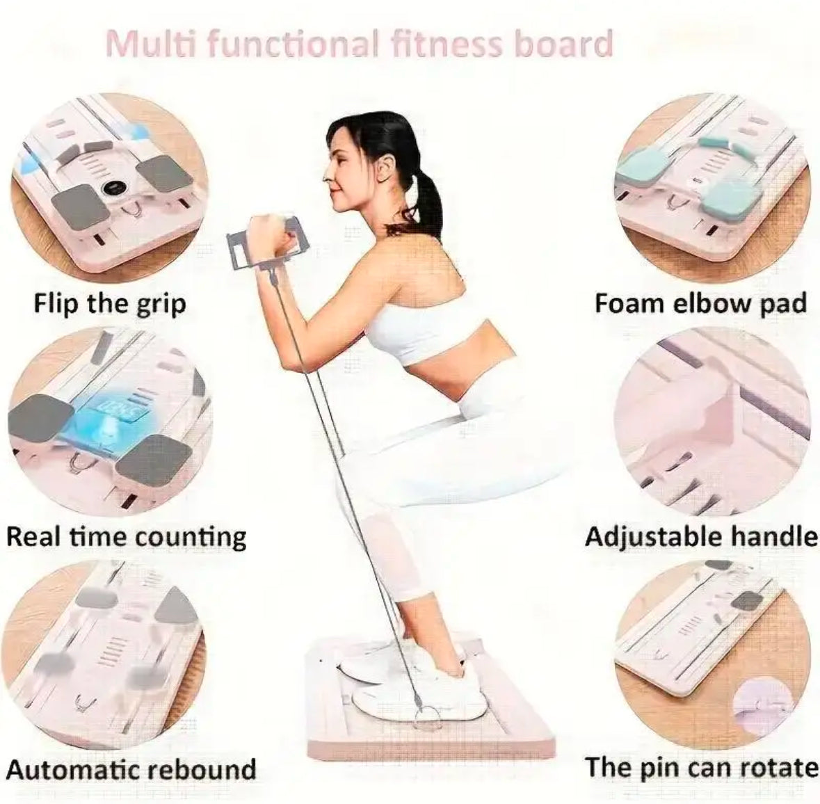 Multi-Functional Deluxe Portable Pilaties Reformer Board