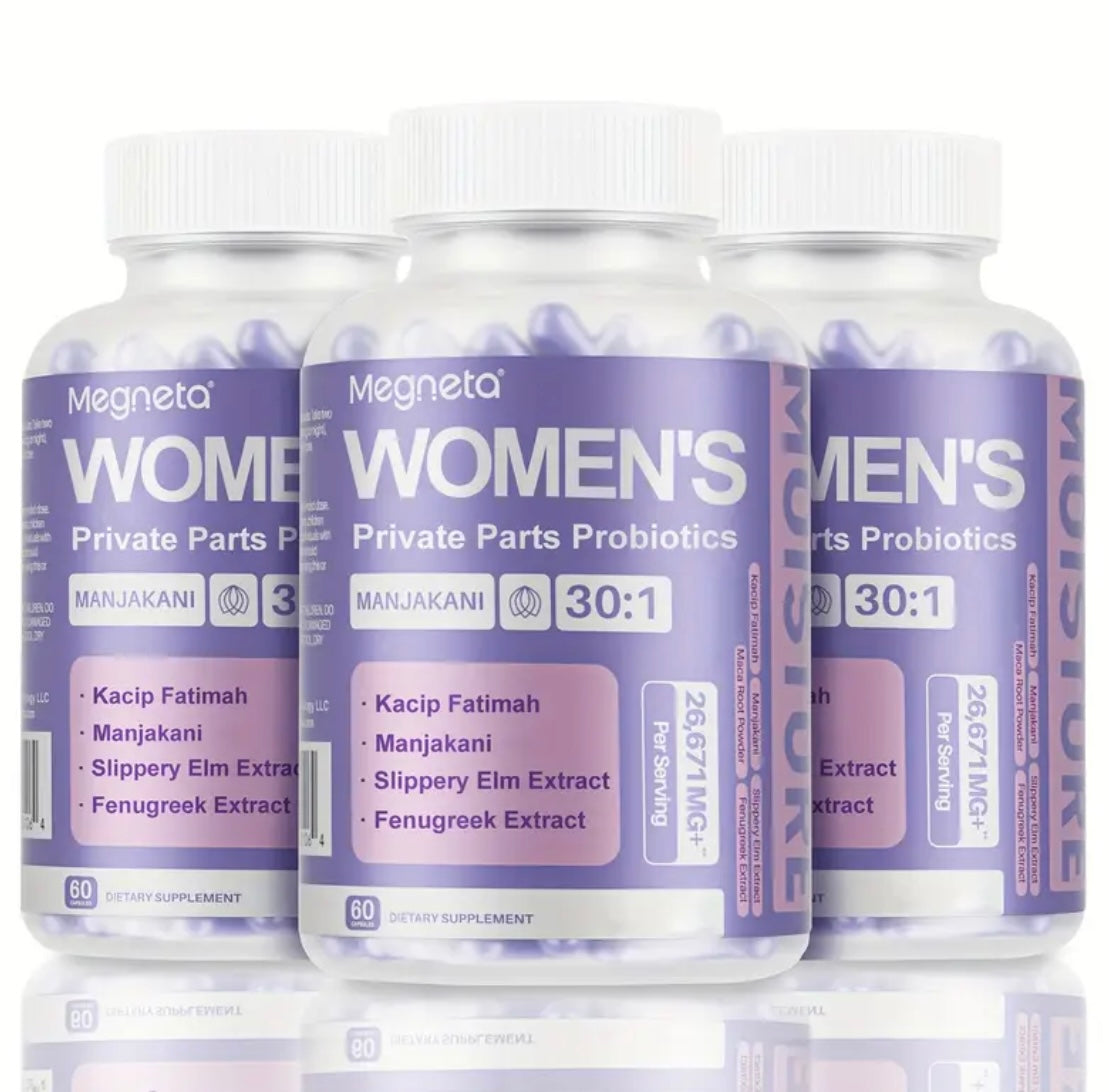 Relieve Vaginal Dryness & Restore Tightness Naturally – Vegan Moisturizer Capsules with Kacip Fatimah, Manjakani, & Slippery Elm – USA Made, 60 Count