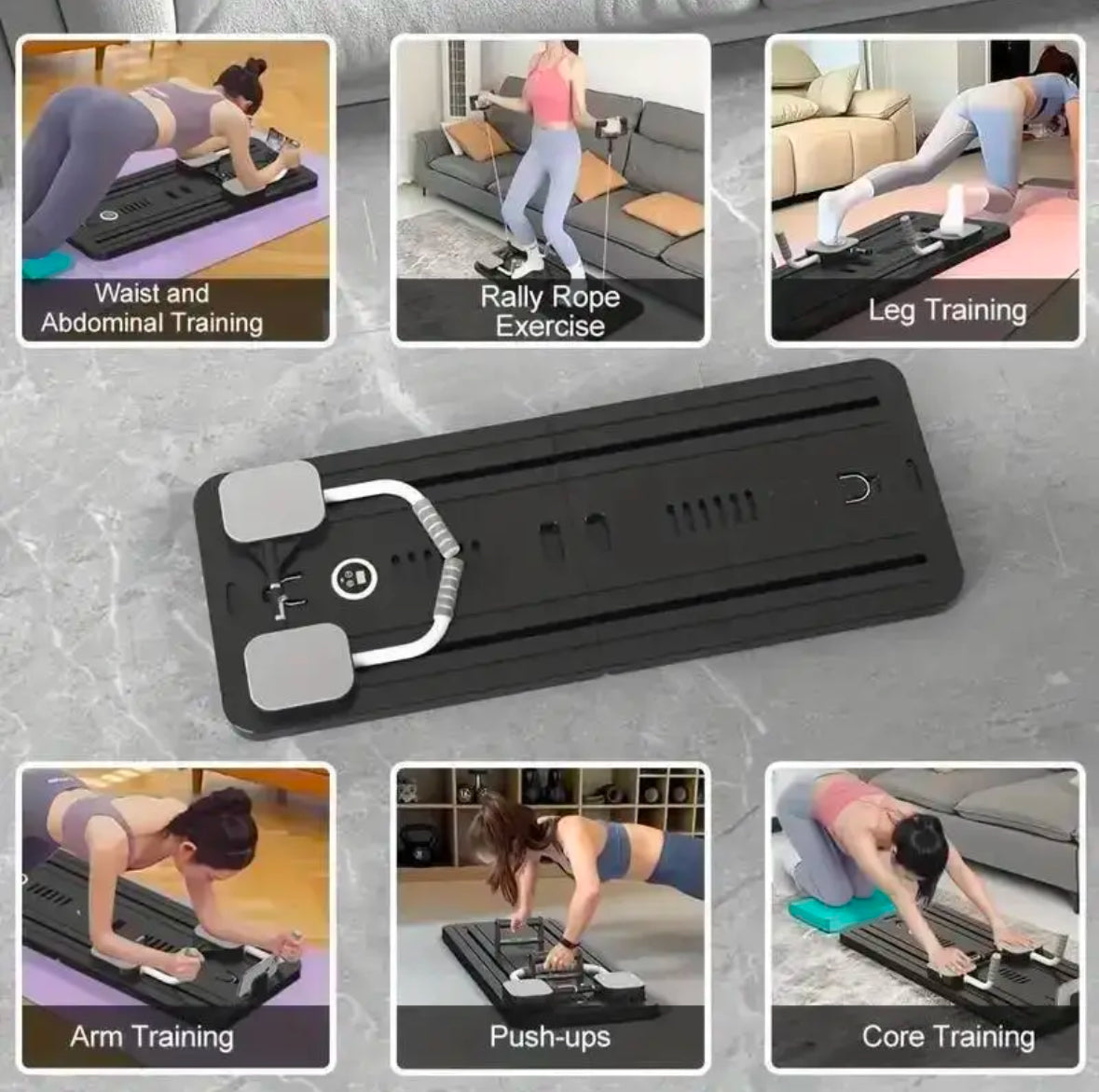 Multi-Functional Deluxe Portable Pilaties Reformer Board