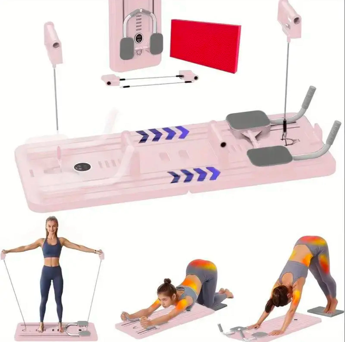 Multi-Functional Deluxe Portable Pilaties Reformer Board