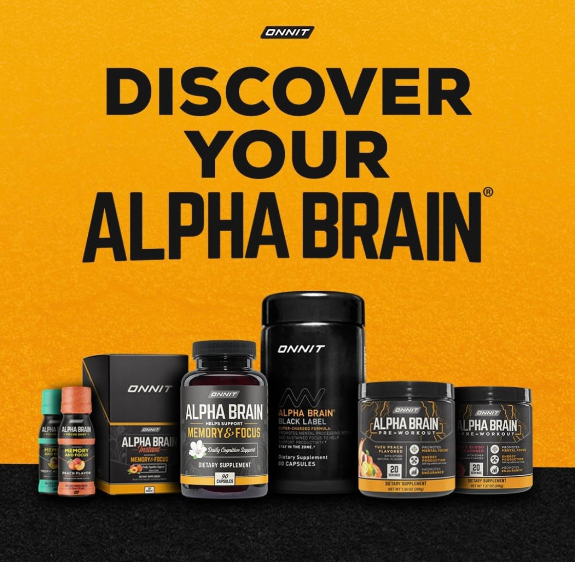 Alpha BRAIN® Nootropic Supplement – Enhance Memory, Focus, and Mental Speed – Caffeine-Free Cognitive Support – 90 Capsules