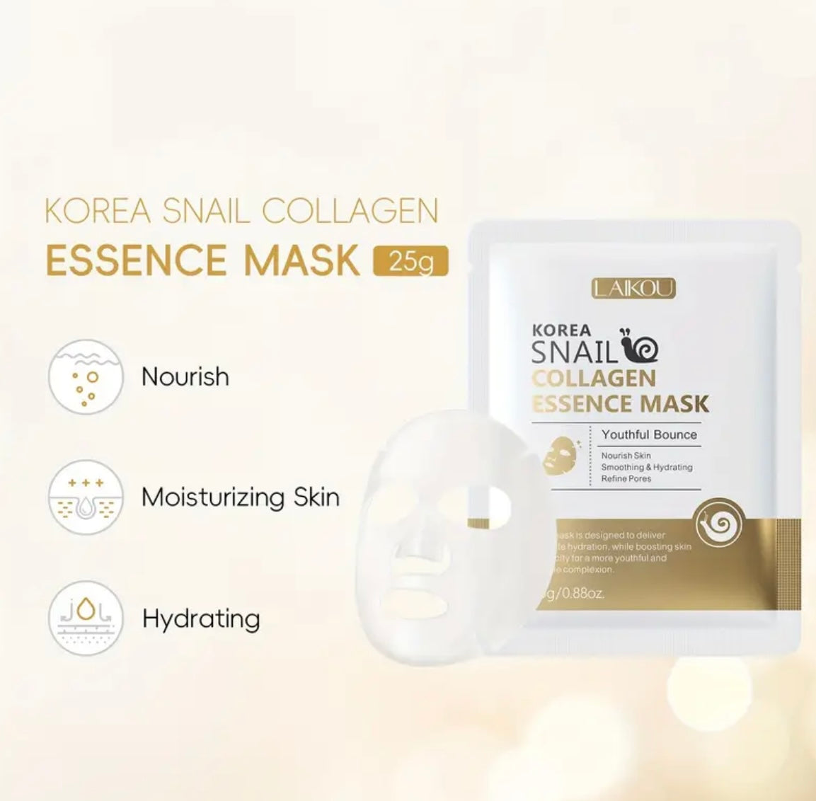Hydrate, Repair, and Glow: Snail Mucin Sheet Mask for Radiant, Nourished Skin – 7x More Concentration, Acne Scar Healing, and Deep Hydration