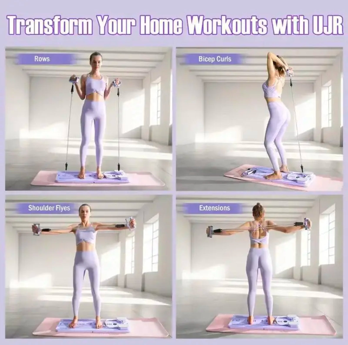 Multi-Functional Deluxe Portable Pilaties Reformer Board