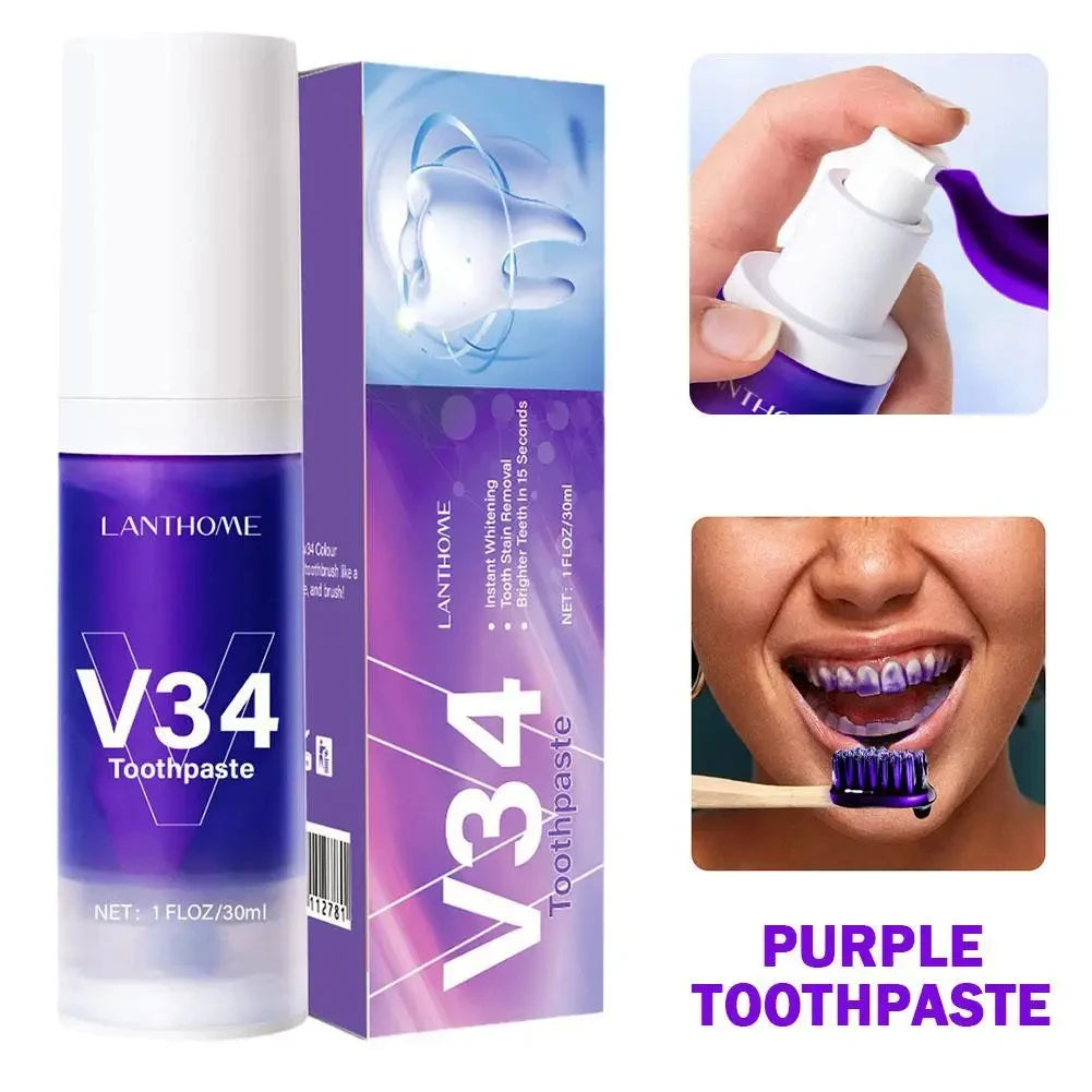 V34 Pro Purple Corrector Teeth Whitening Oral care