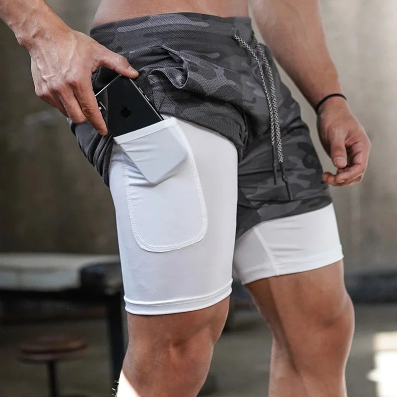 Camo Running Shorts Men Gym shorts